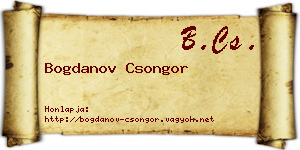 Bogdanov Csongor névjegykártya